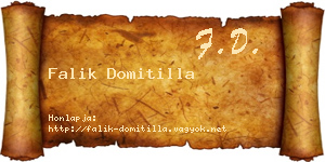 Falik Domitilla névjegykártya
